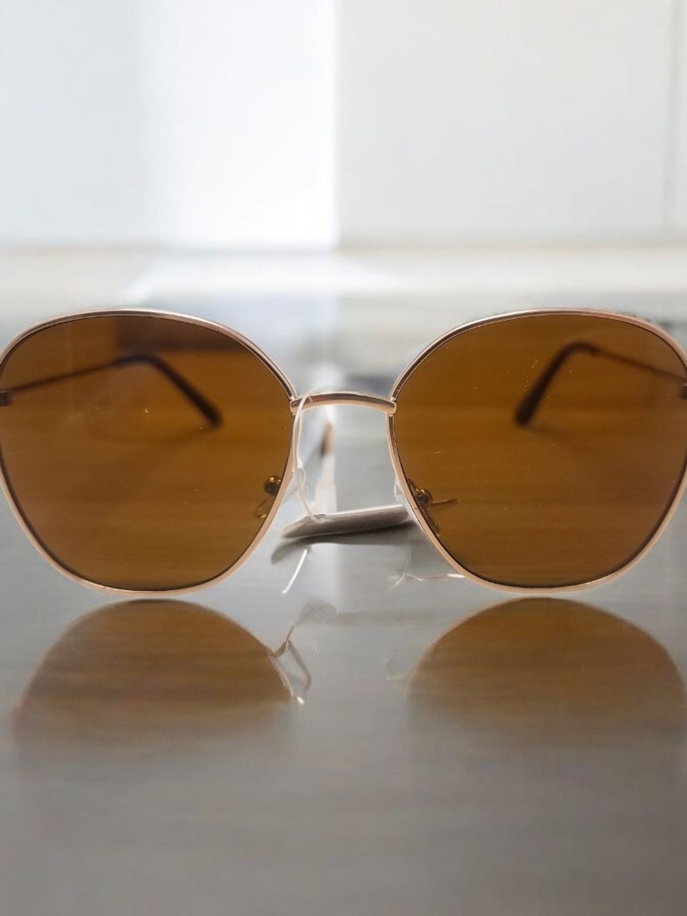 Gold Frame Brown Lens Sunglasses